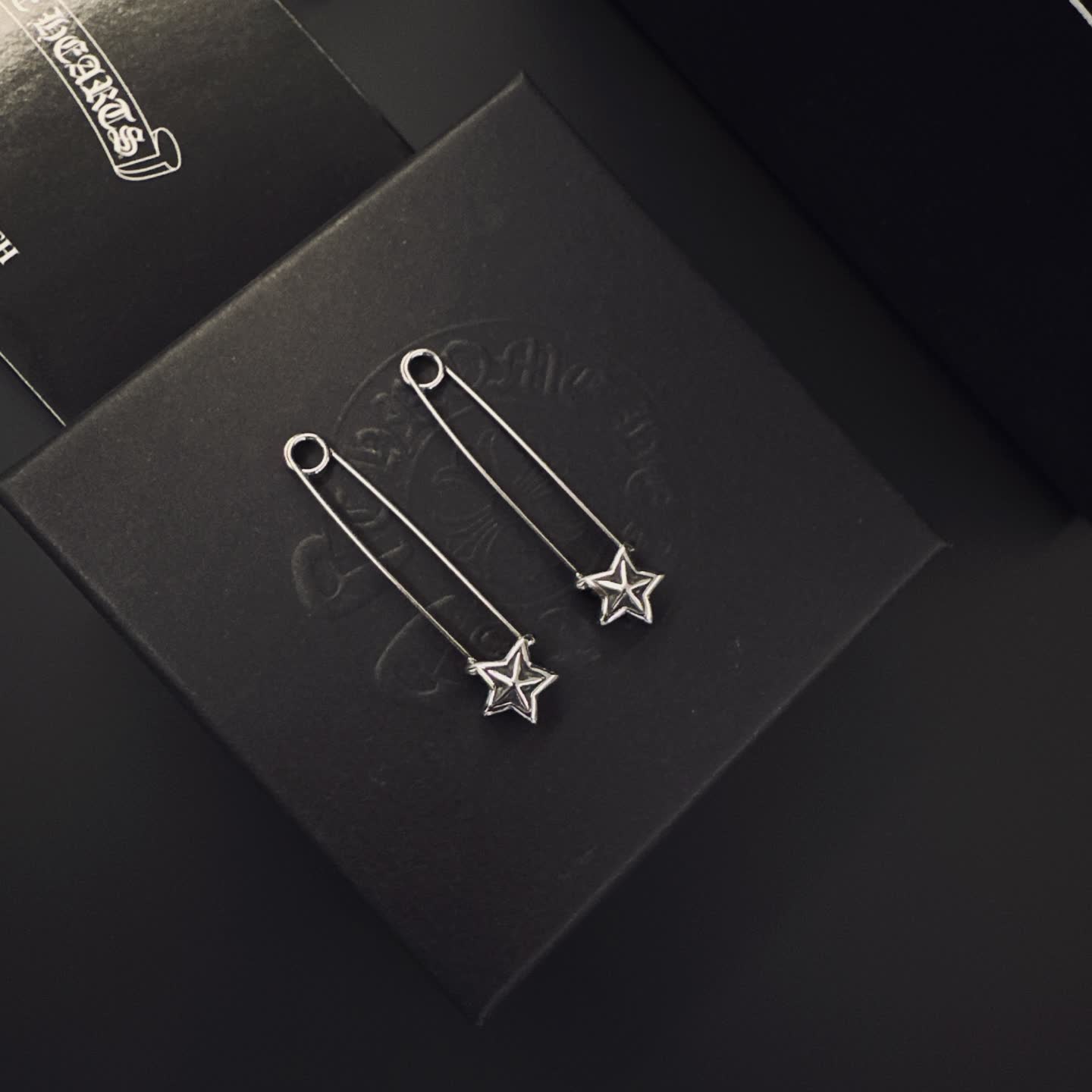 Chrome Hearts Silver Star Safety Pins